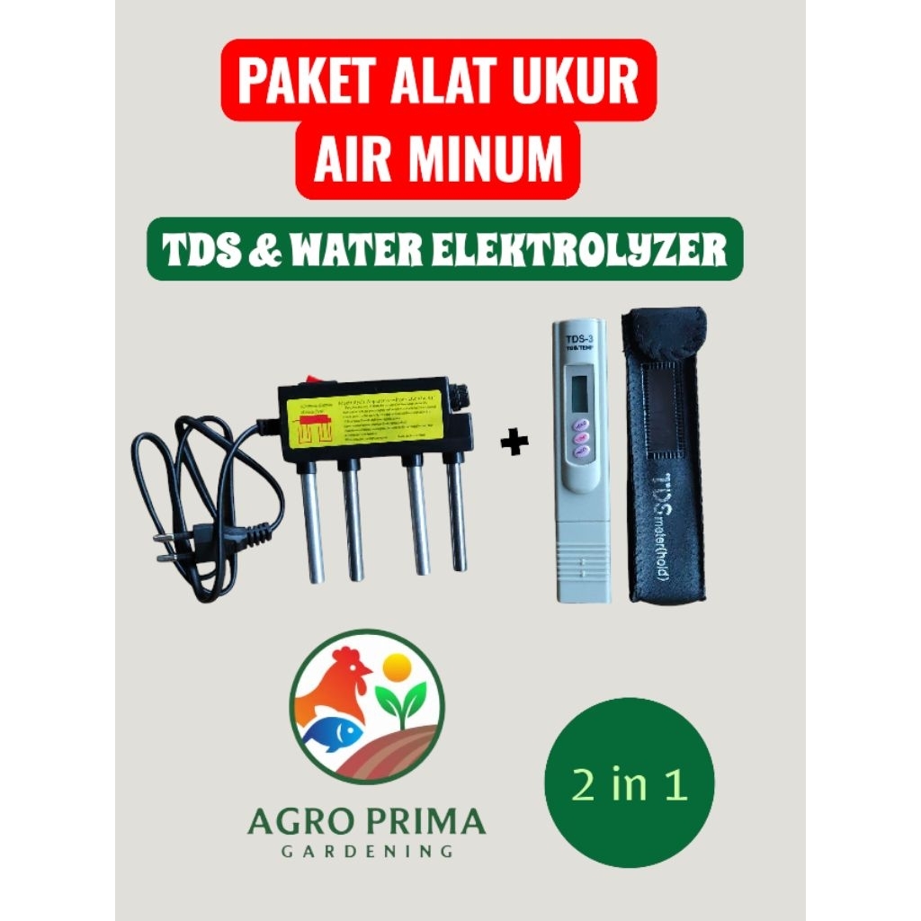ALAT ELEKTROLISA AIR & TDS METER PAKET ALAT UKUR AIR MINUM WATER ELEKTROLYZER