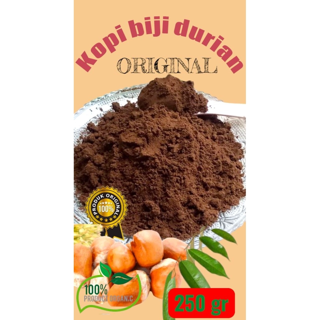 

KOPI BUBUK BIJI DURIAN HERBAL, ORIGINAL 100% , NATURAL 250 GR