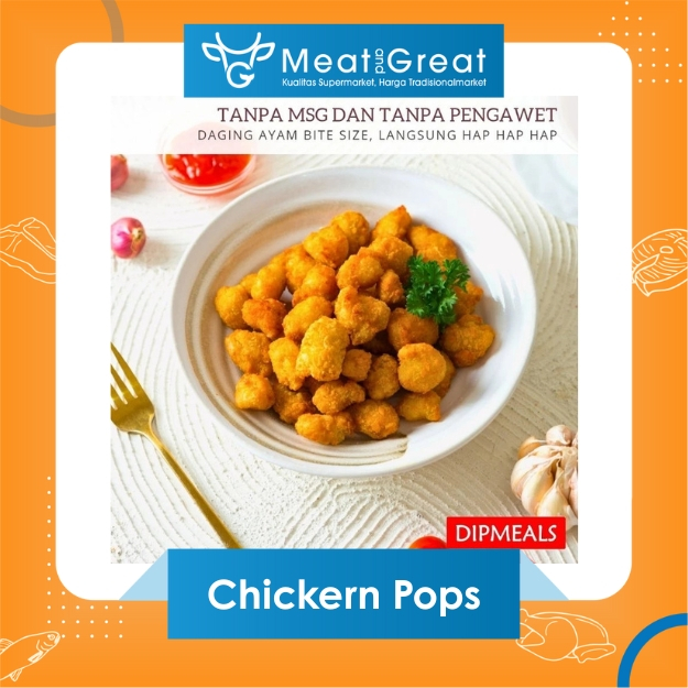 

Chicken Pop Frozen Dipmeals – Ayam Mini Crispy | Tanpa MSG – Meat & Great
