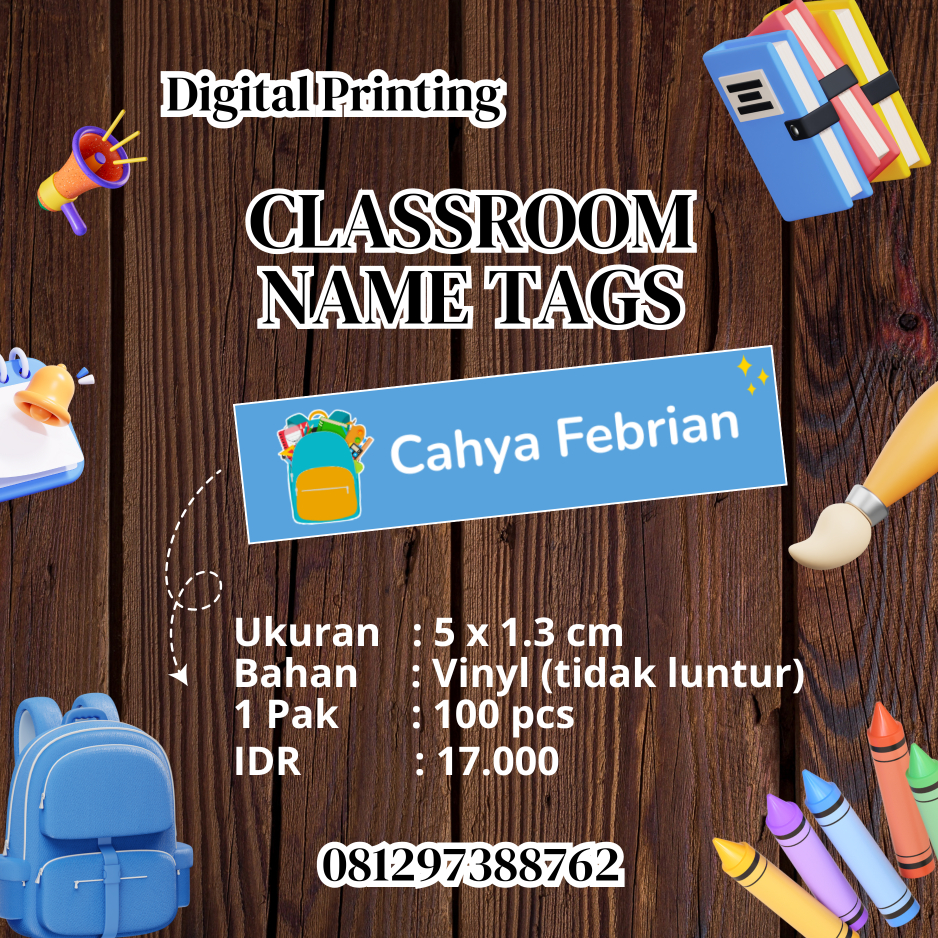 

Label Nama, Stiker Nama Anak Sekolah