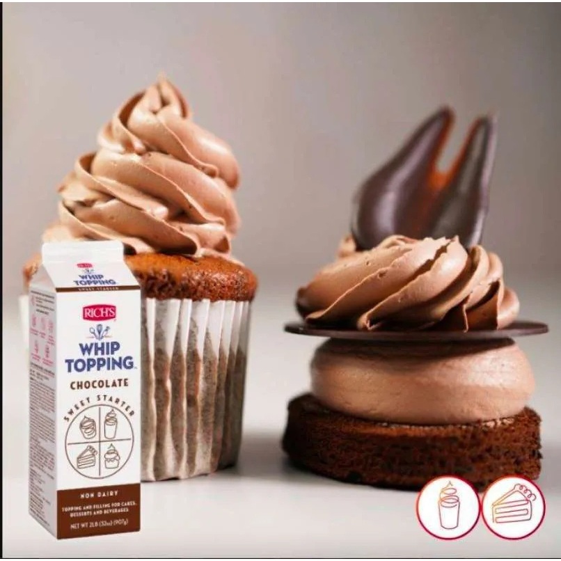 

[Whispers] Rich's Chocolate Whip Topping 907 Gram - Premium Quality baked