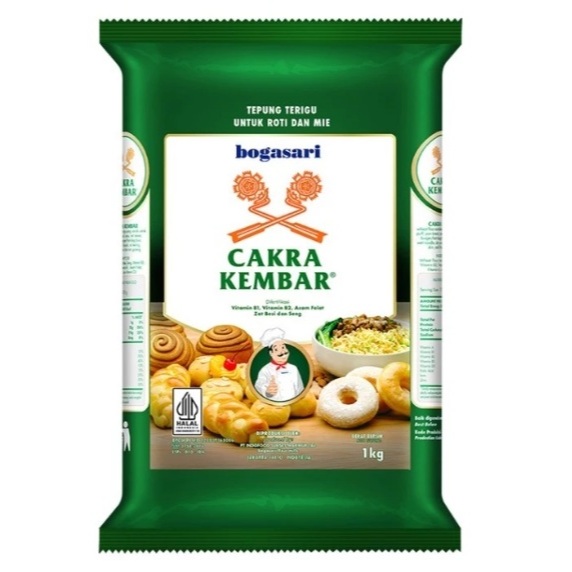 

Tepung Terigu Bogasari Cakra Kembar 1 Kg