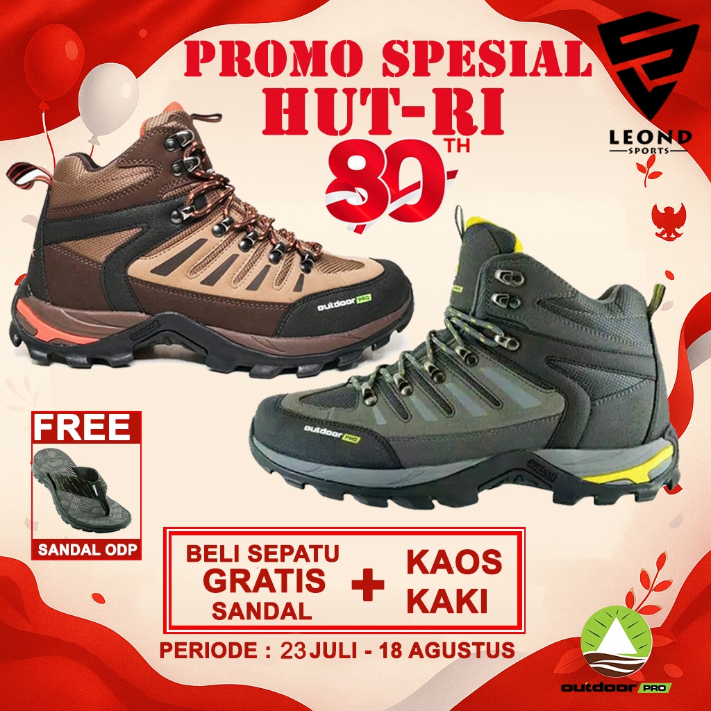 Sepatu Hiking Outdoor Pro LYNK Warna Beige Orange - Sepatu Gunung Outdoor Pro Lynk Original
