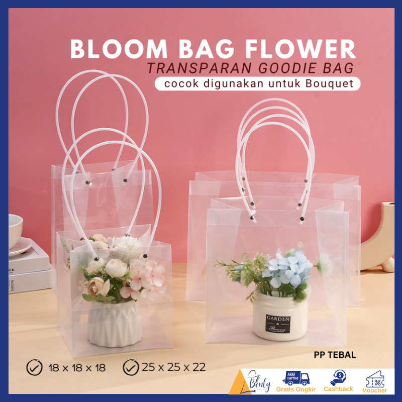 

Tas Kado Transparant Waterproof Bunga Hampers Lebaran/Natal/ Flower Bouquet Bag Transparan Souvenir Premium Serbaguna