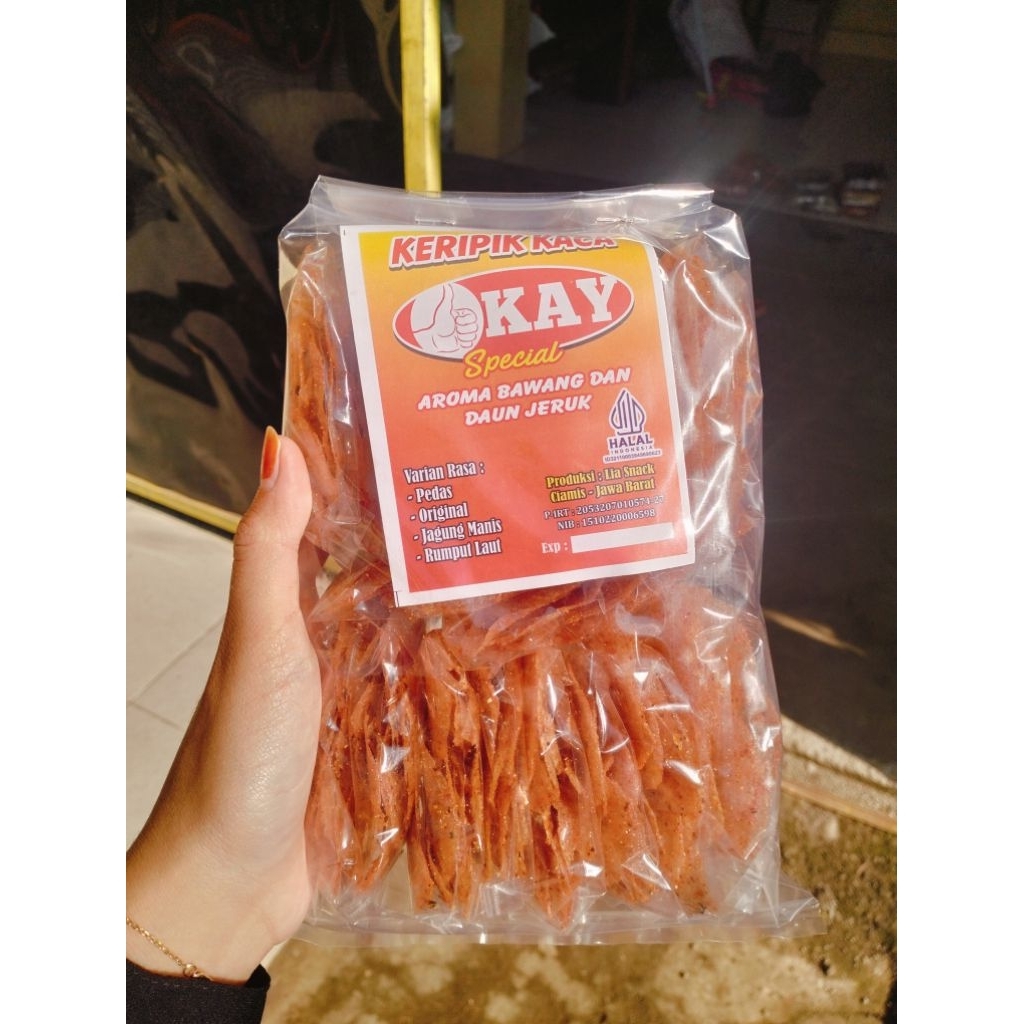 

keripik kaca isi 20 pics Rp.500