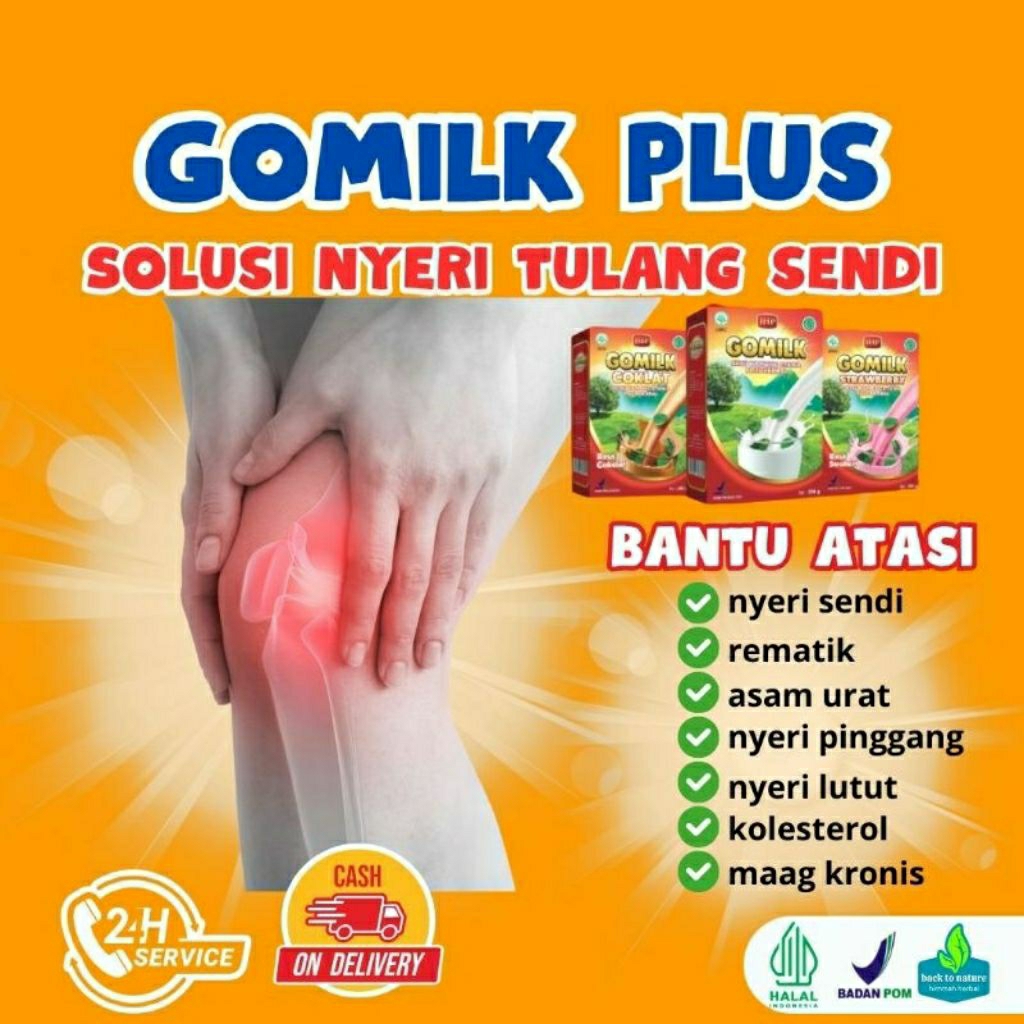 

(COD & FREE MADU) Gomilk susu kambing etawa plus herbal daun kelor original coklat untuk sendi dan tulang