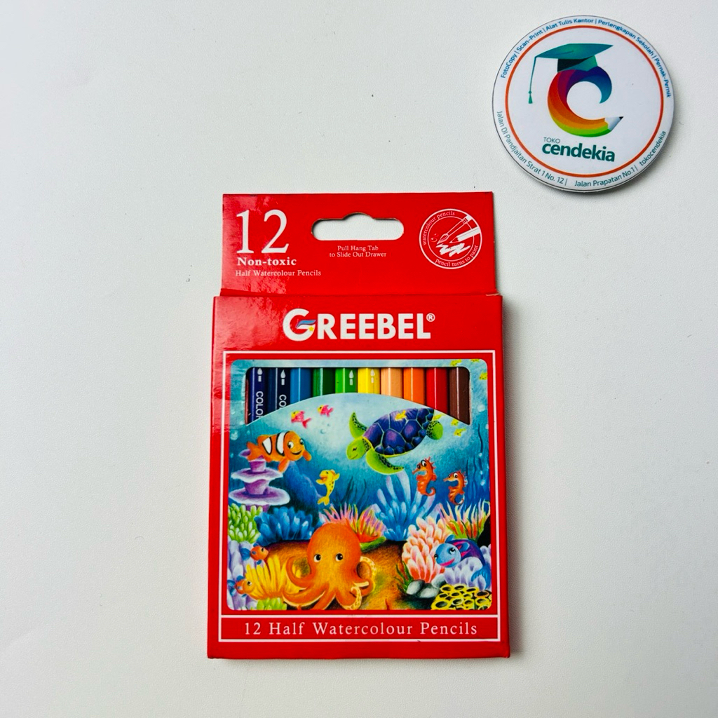 

Pensil Warna GREEBEL Watercolor 12 Warna Mini Colored Pencils