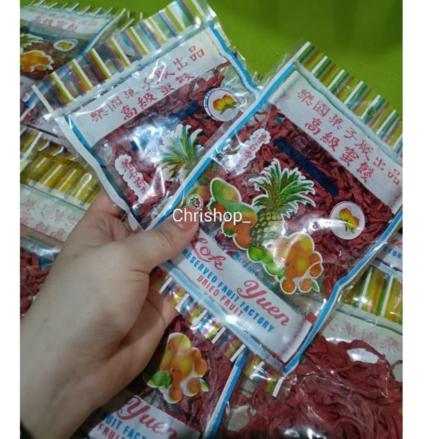 

Manisan Semboi Parut Merah Lokyuen 30gr Buah Kupas
