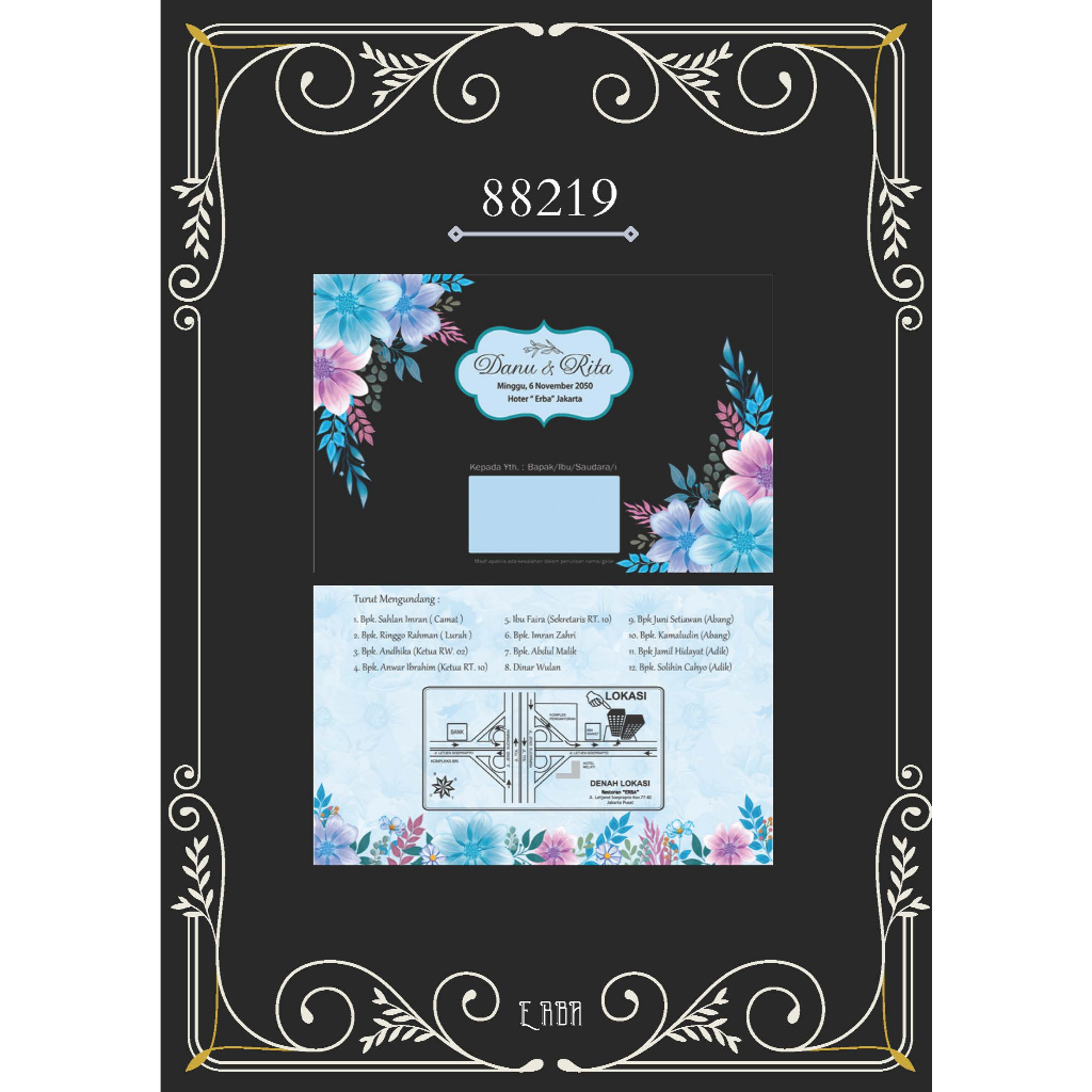 Cetak Undangan Pernikahan Erba 88219 Termurah Di Indonesia