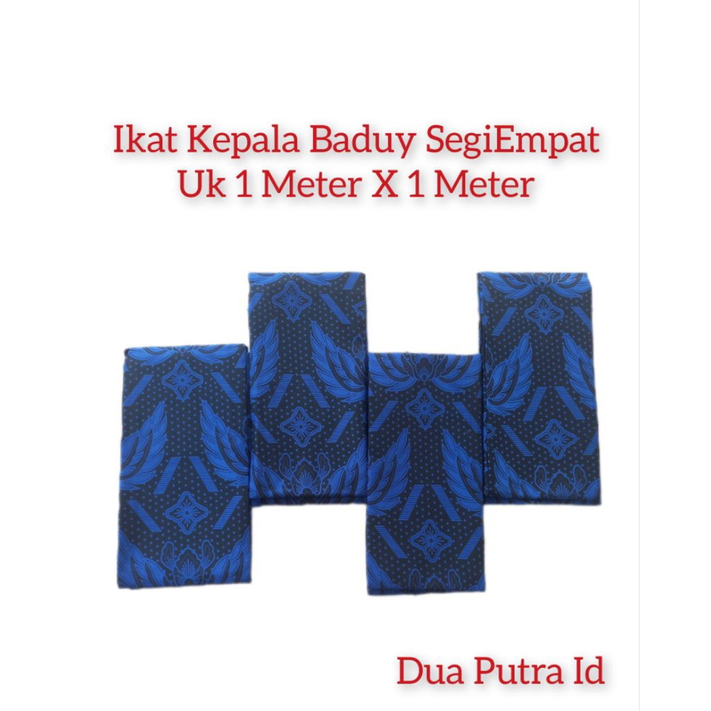 IKAT KEPALA BATIK BADUY/SLAYER BADUY OSPEK/ LOMAR BADUY SEGI EMPAT MOTIF TAPAK KEBO UKR 1MX1M