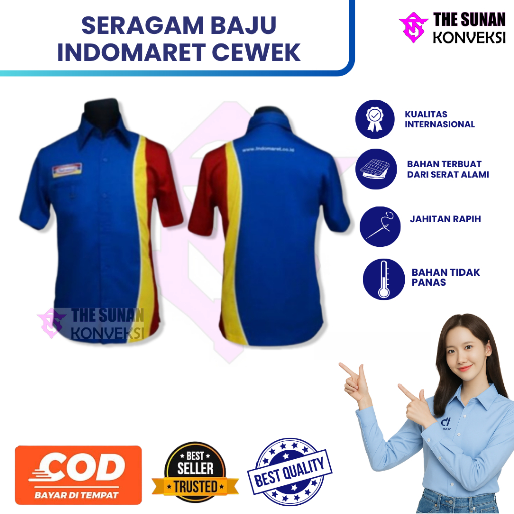 Baju Seragam Indomaret Cewek || Baju Kerja Indomaret || Baju Kerja Cewek || Indomaret
