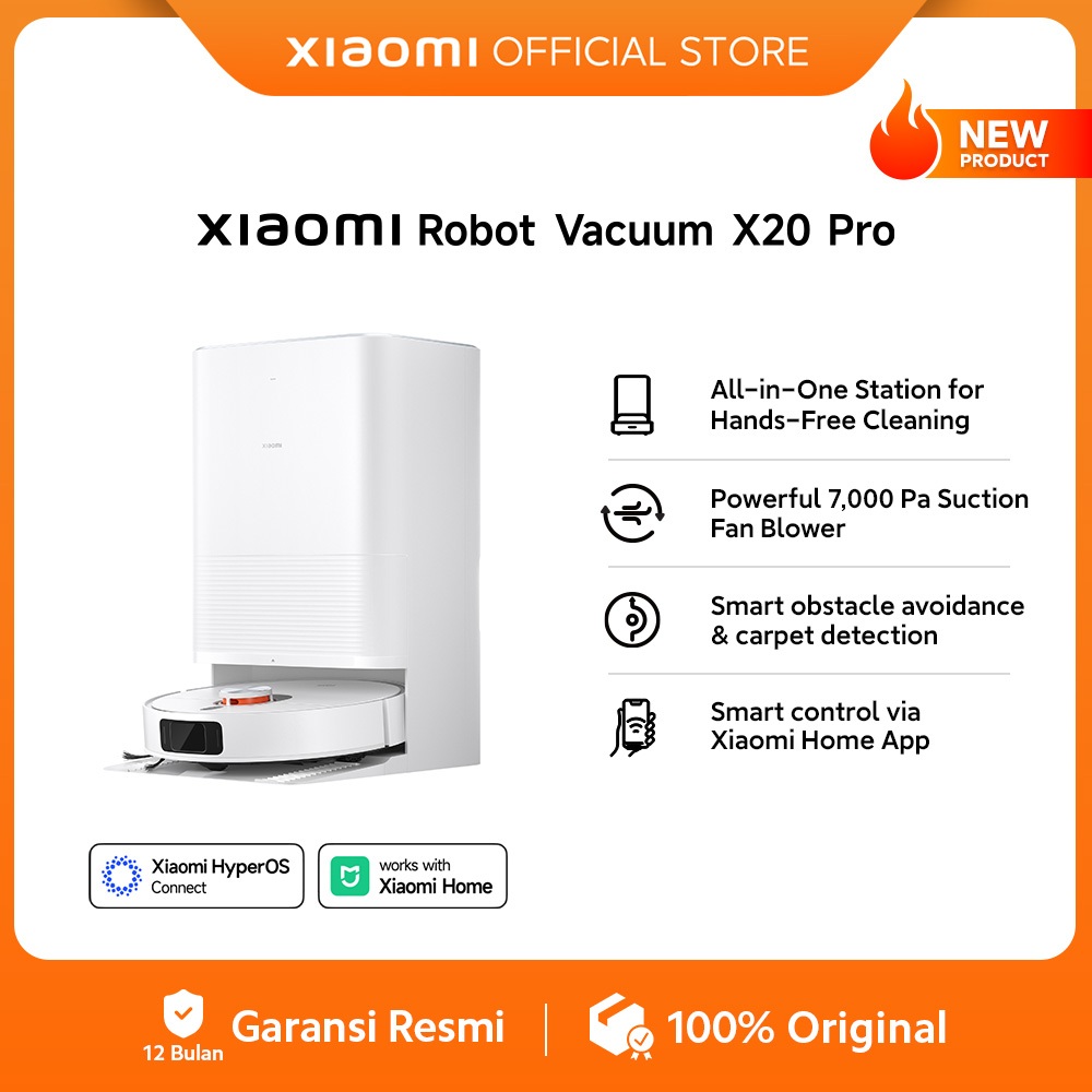Xiaomi Robot Vacuum X20 Pro & X20+ |  All-in-One Station for Hands-Free Cleaning | Powerful 7000 Pa 