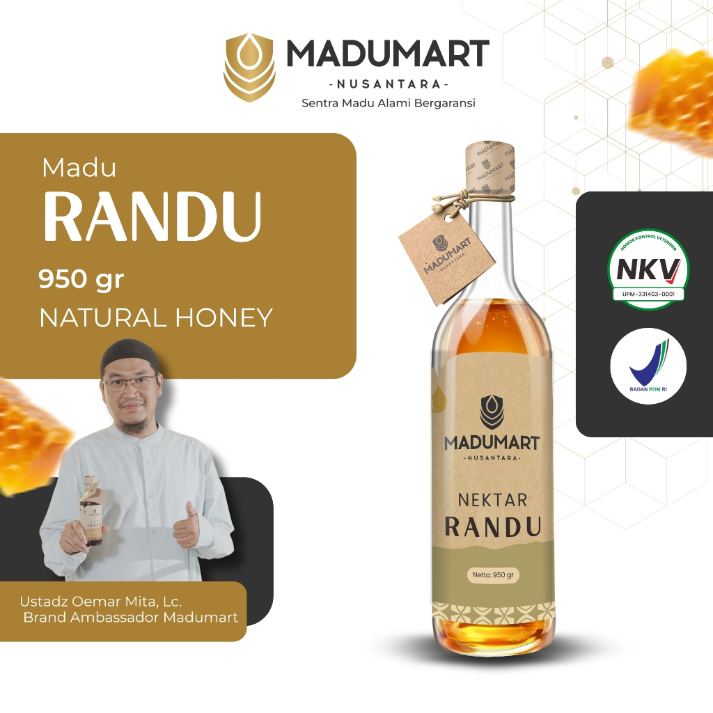 

Madu Murni Asli Nektar Randu MaduMart Grade A 100% Alami Pure Natural Raw Honey