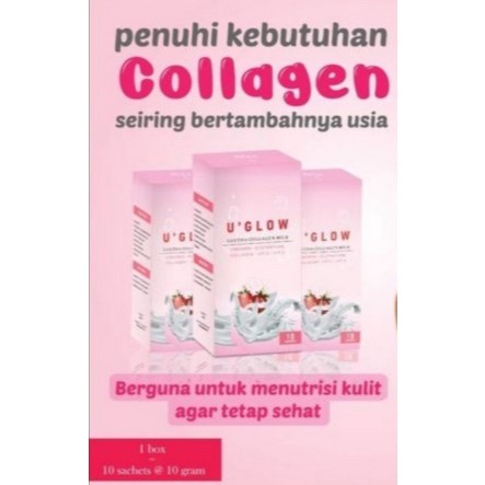 Susu Kecantikan Minuman Glutha Collagen Milk U Glow pemutih badan