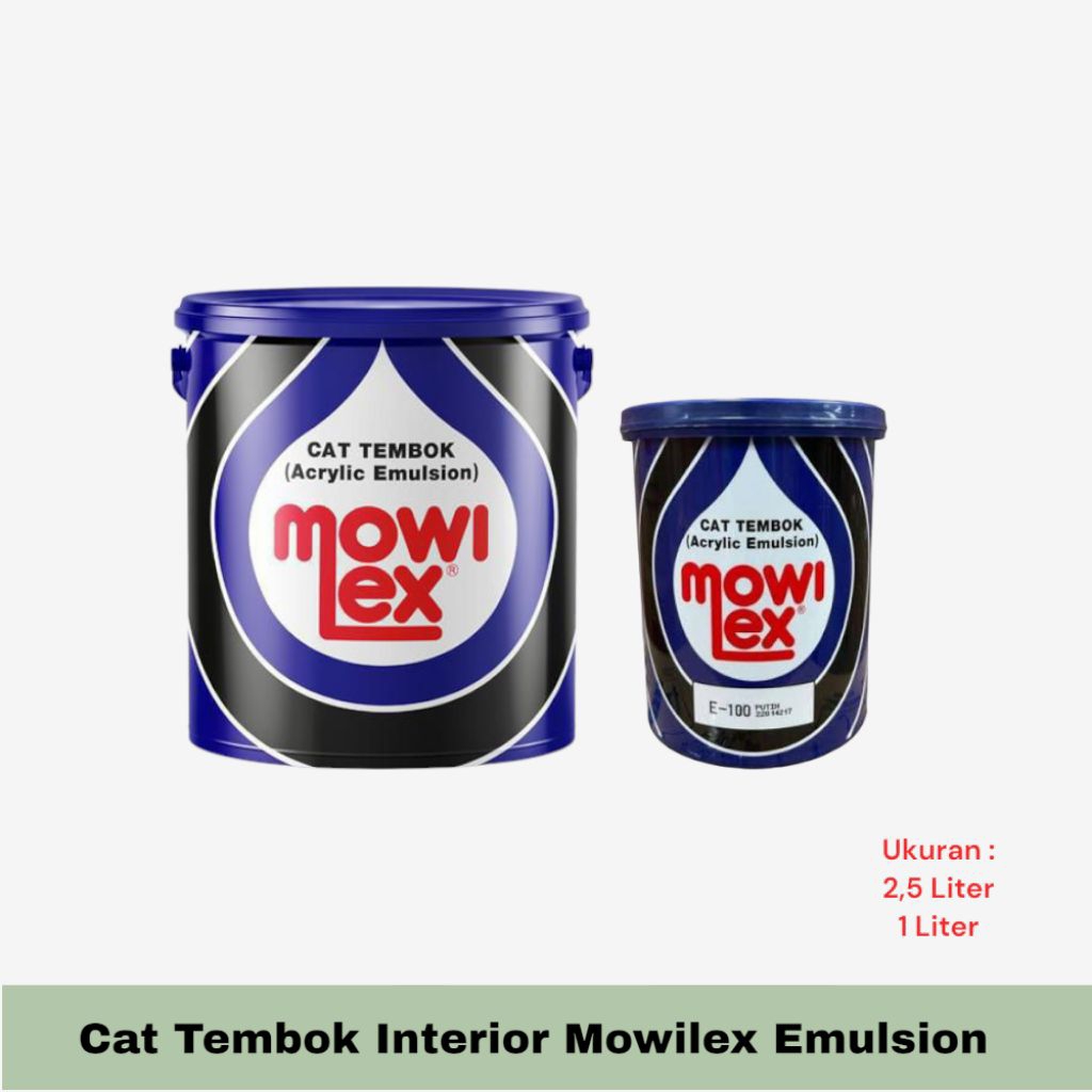 Mowilex Cat Tembok Interior Warna Standar - 2,5 Liter