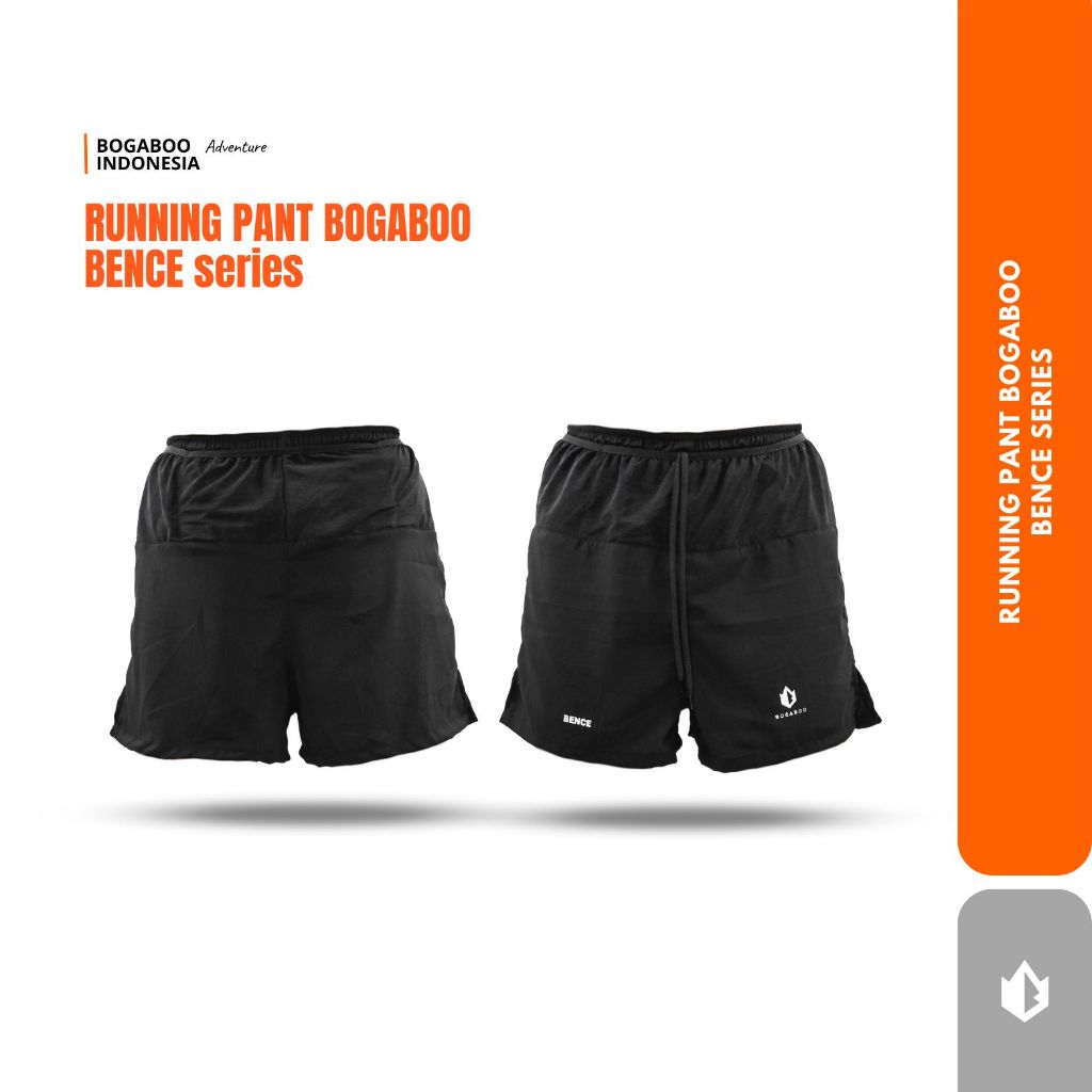 BOGABOO BENCE celana running - celana pendek olahraga - celana lari dry fit - running short - celana
