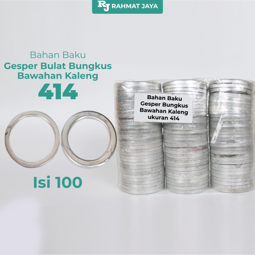 Rahmat Jaya Gesper Bungkus Bulat Ukuran 414 Diameter 4 cm Aluminium Kepala Ikat Pinggang Custom Kain