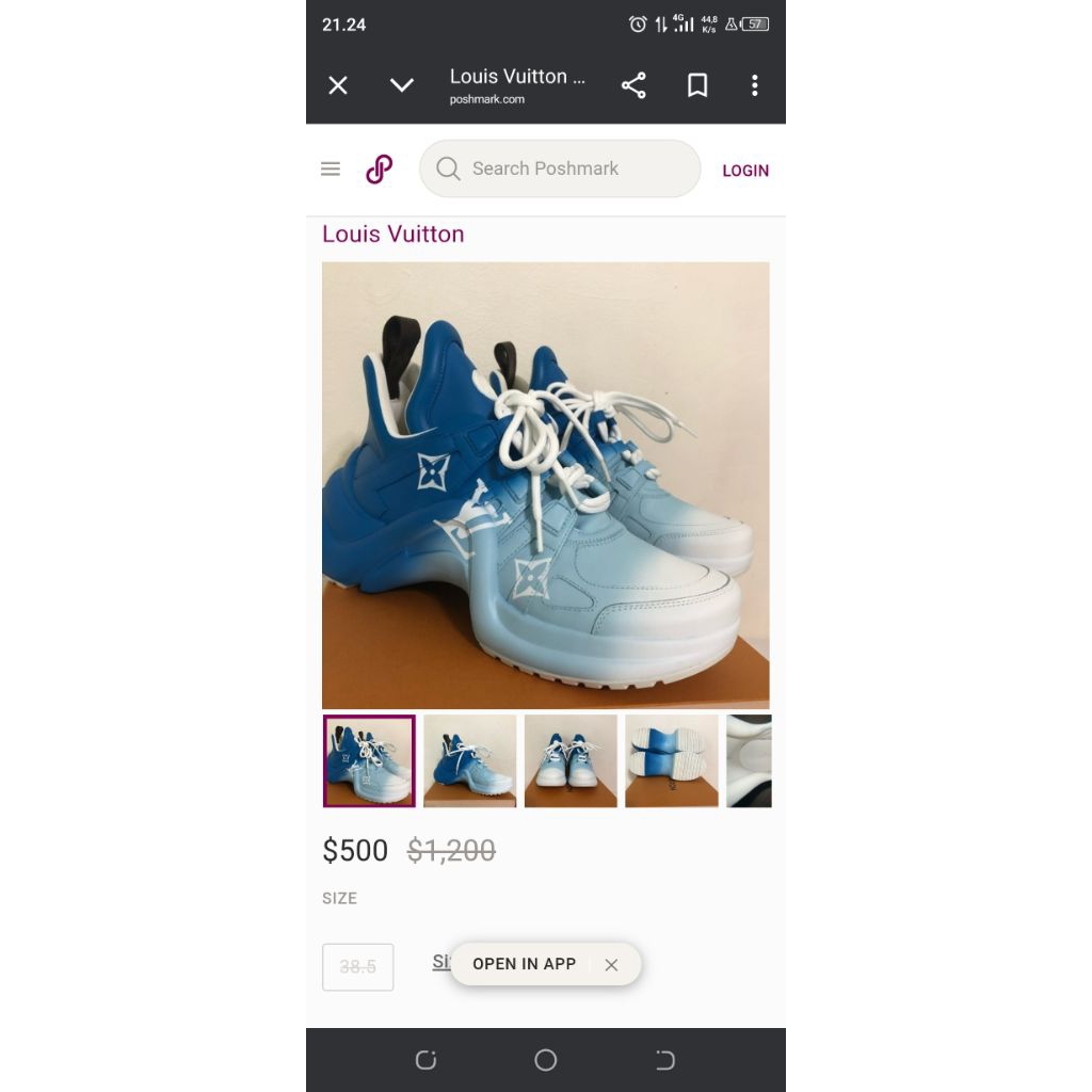 LV Archligh Calfskin Blue sz 40 , preloved holy second