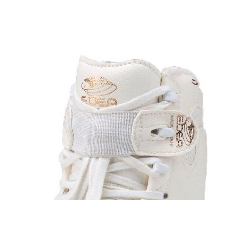 Edea Lace Straps Black White Ice Skating Figure Skating