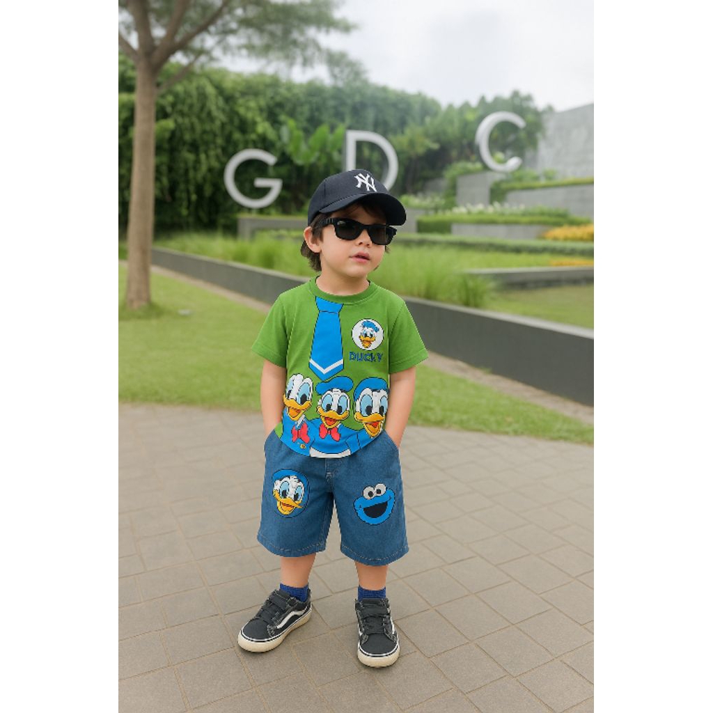 setelan Donal bebek 1-4 tahun