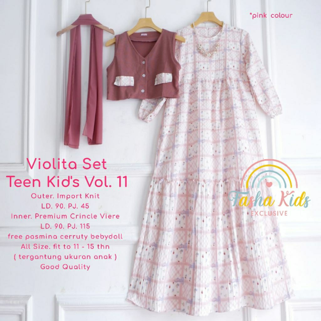 (COD) VIOLITA SET TEEN KIDS // MALAIKA SET TEEN KIDS // ORIGINAL FASHA KIDS