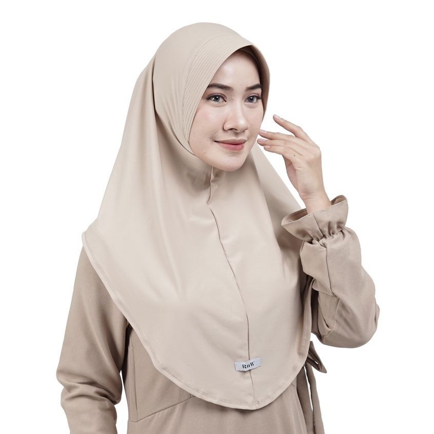 Hijab Bergo Sport Oval Polos Ukuran M Jersey Premium | Hijab Sport Bergo Oval Jersey Premium