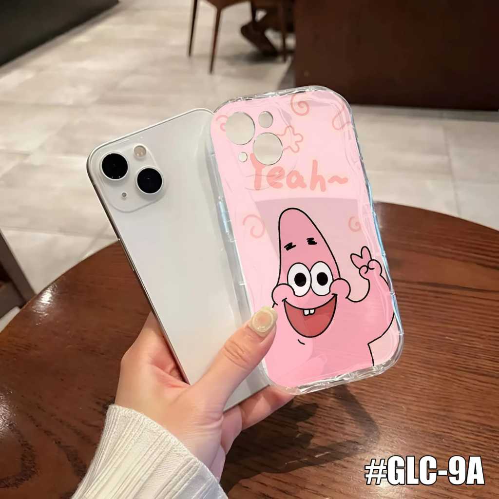 Softcase Silikon Melting Wavy Clear Bening Gambar Kartun Spongebob Petrik  cute For Redmi Note 10 4G