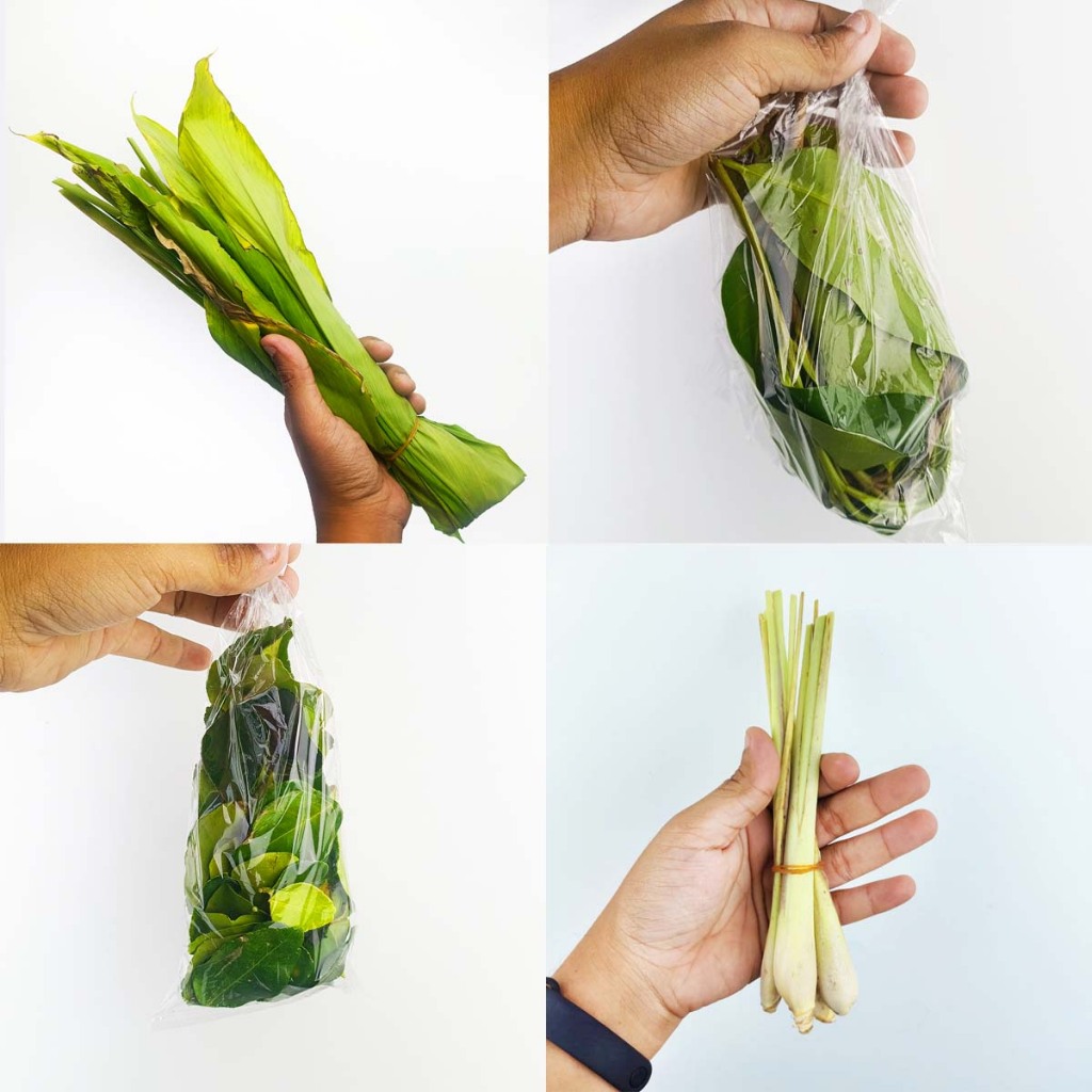 

Bumbu Segar Daun jeruk, Daun Salam, Daun Serai, Daun Kunyit