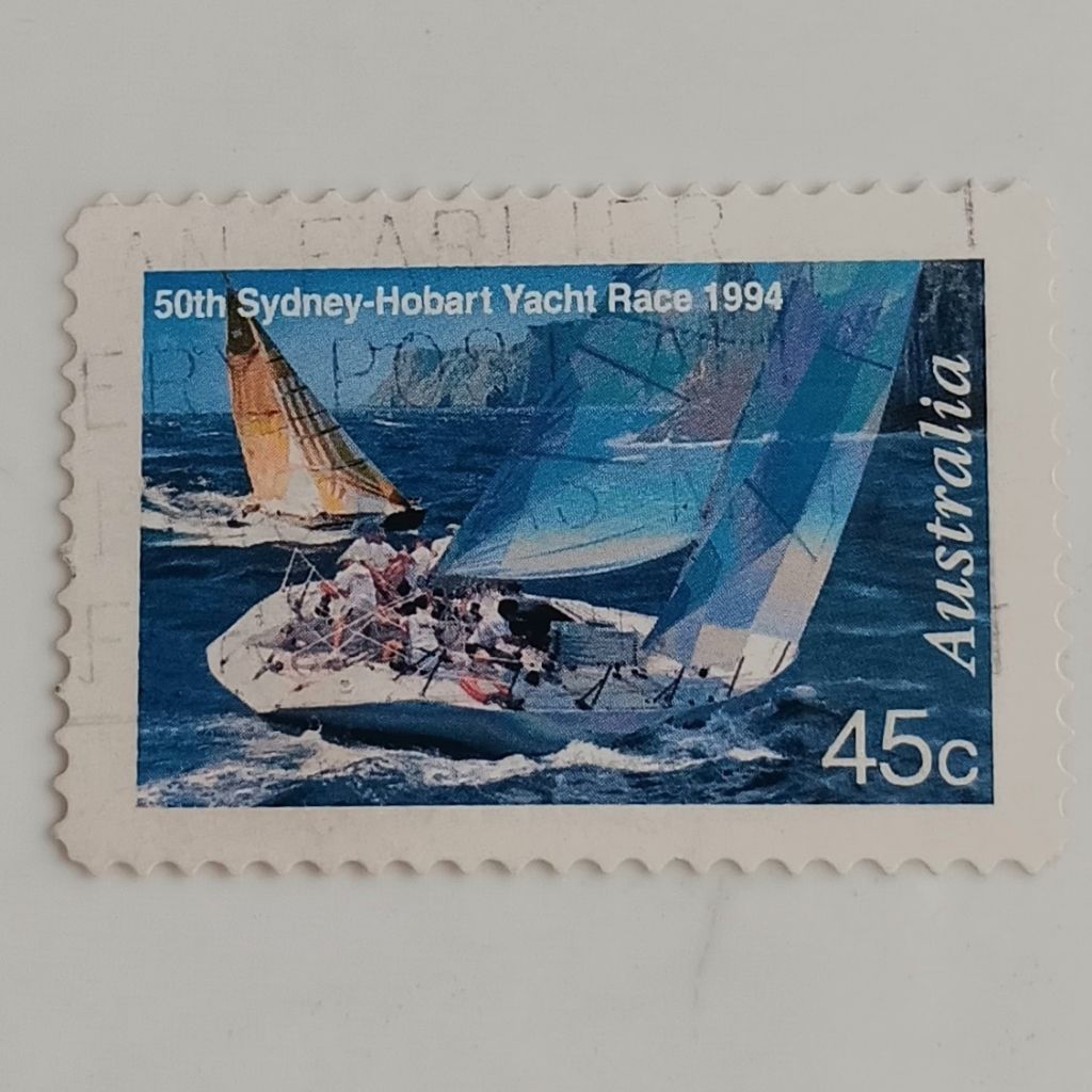 

(AD) Perangko Australia 1994 50th Sydney to Hobart Yacht Race - Yachts Passing Tasmanian Coastline 45 cent Used
