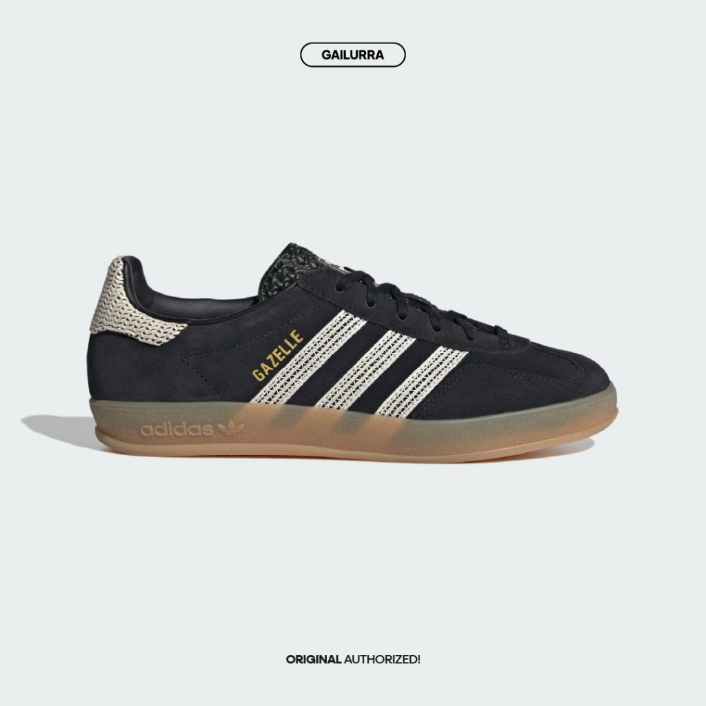 Adidas Gazelle Indoor Black Wonder White Gum Original