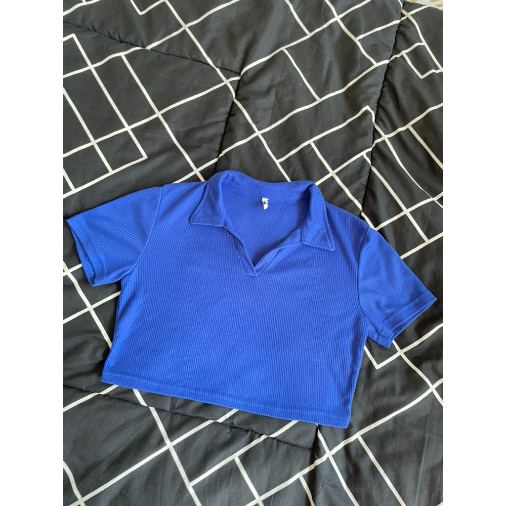 Polo shirt crop top