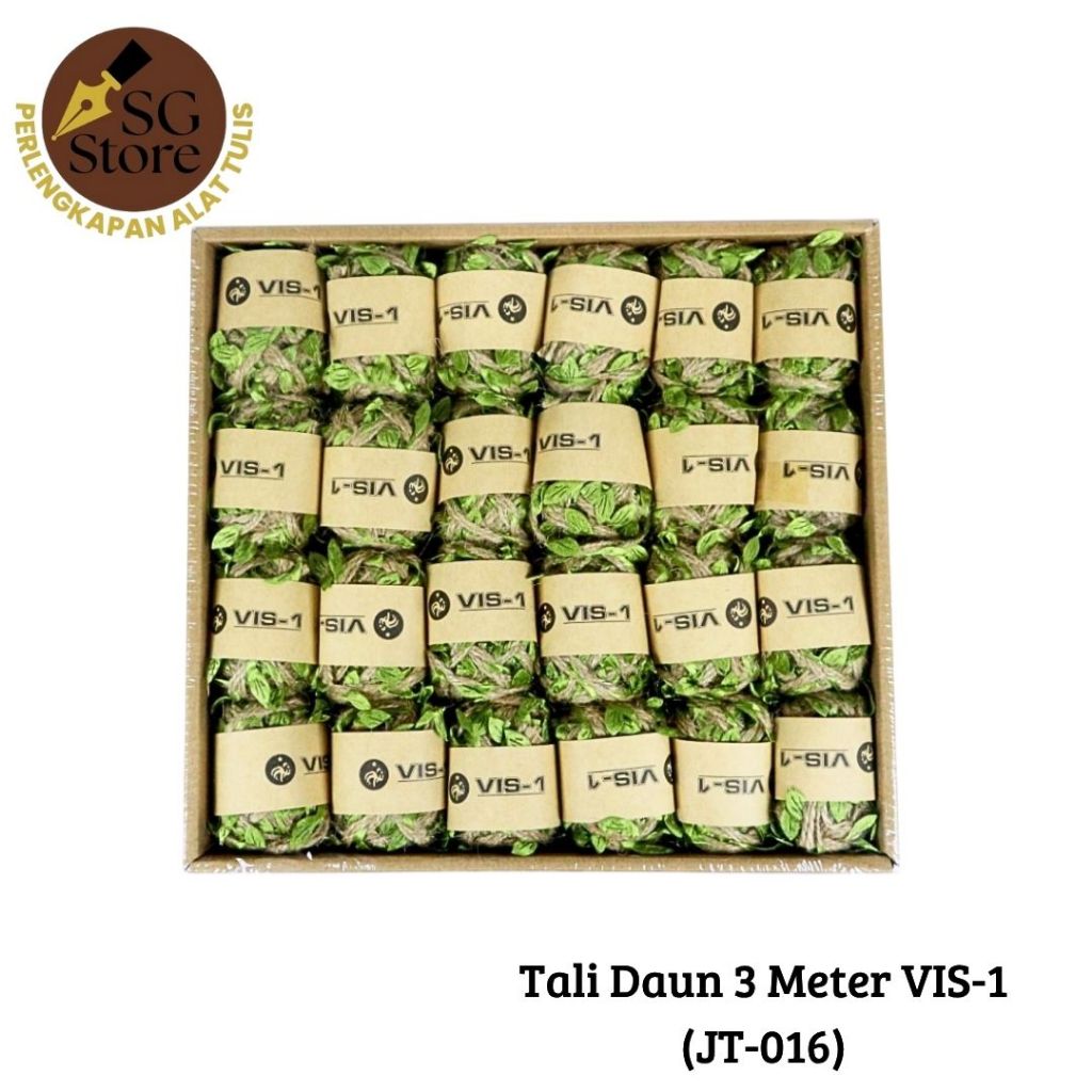 

Tali Goni Motif Daun Warna Coklat Hijau JT-016 / Tali Polos Motif Daun Warna Coklat Hijau