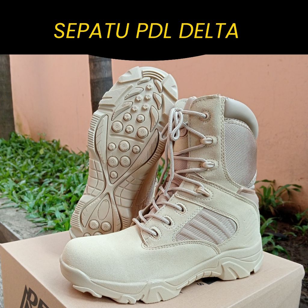 Sepatu pdl delta / Sepatu Delta Force Elite Boots 516-8 Inch Coklat Militer / Sepatu Gunung / Hiking