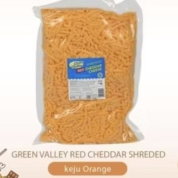 

TERMURAH!!! KEJU RED CHEDDAR SHARED PARUT GREENVALLEY 1KG