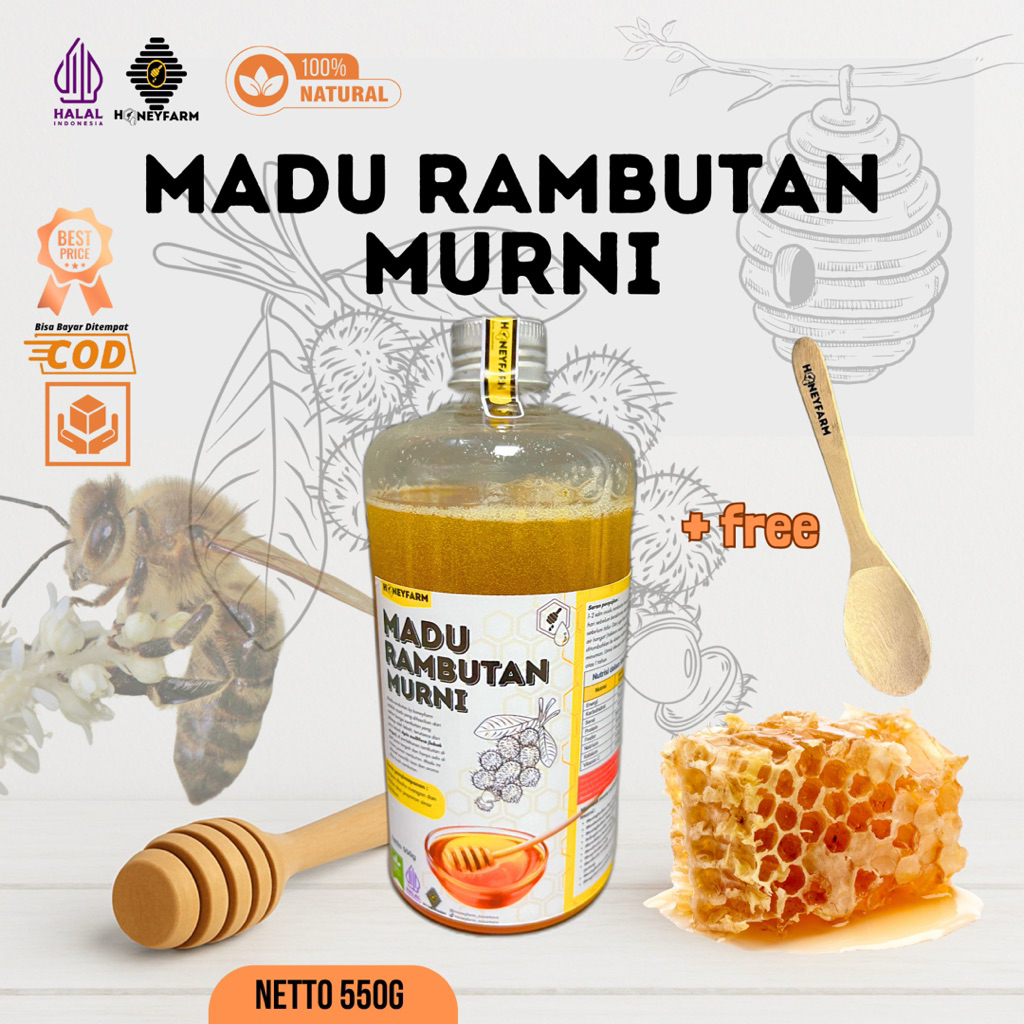 

HONEYFARM Madu Murni 100% Kemasan 550gr