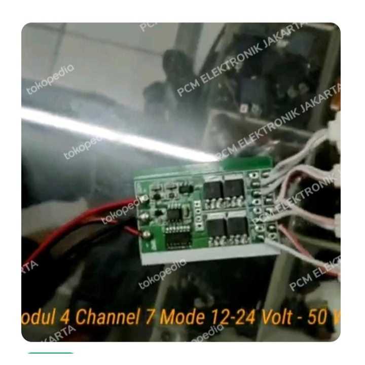 RH8434 modul led flasher strobo 4 channel 7 mode 12v-24v 50 watt bk bs 4l by PCM LTC GLODOK