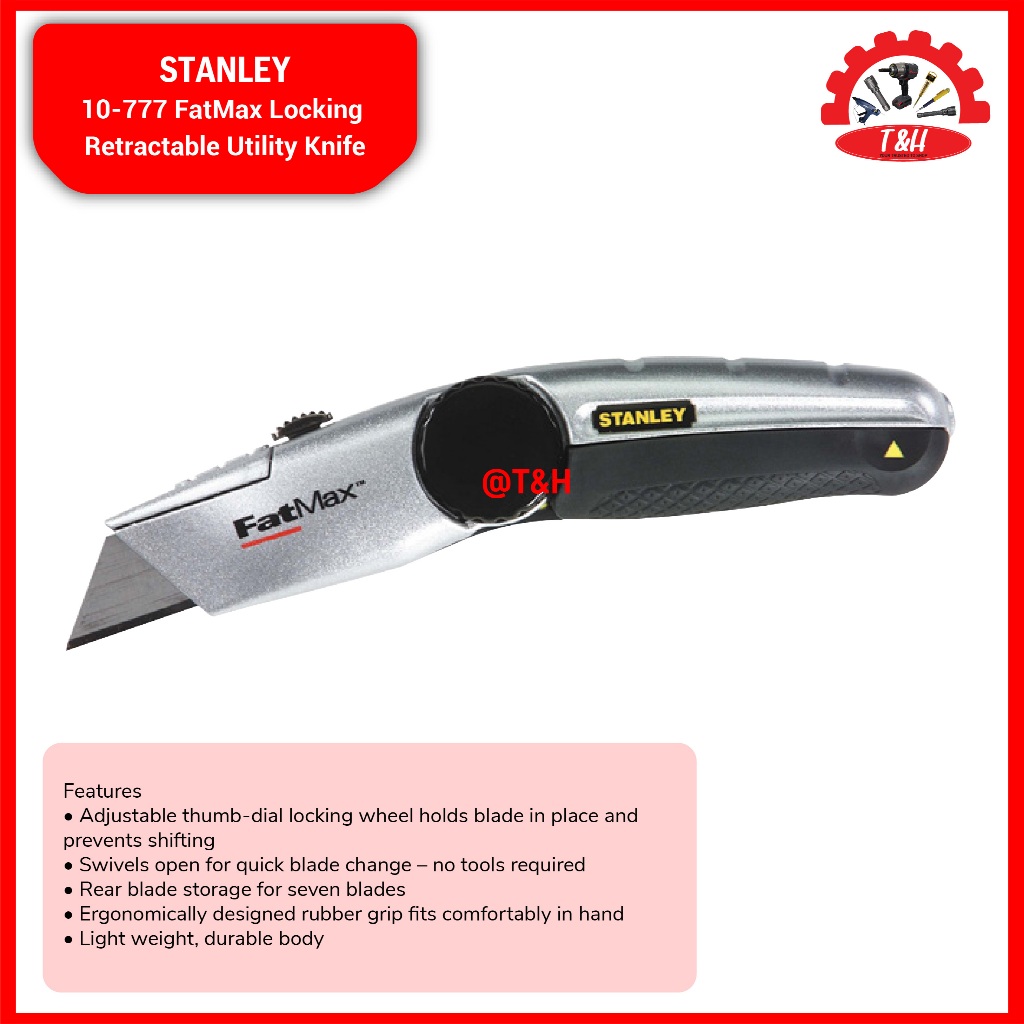 

Stanley Pisau Serbaguna Fatmax 10-177 / Locking Retractable Utility Knife