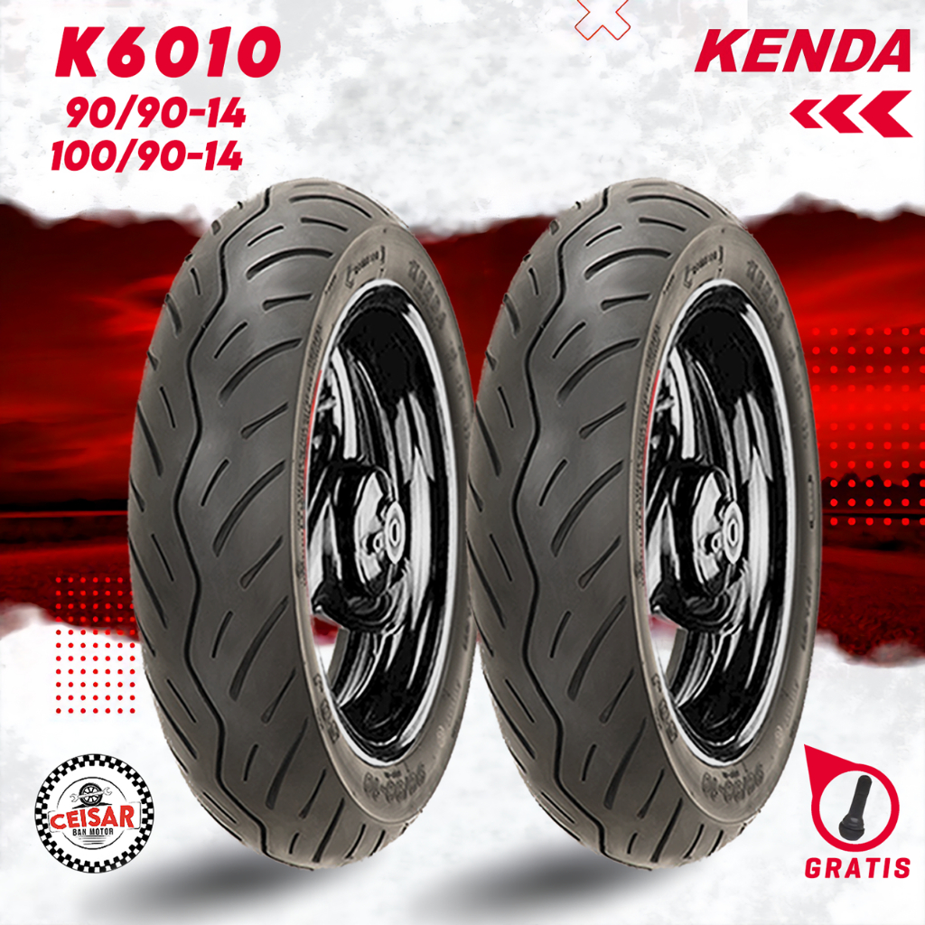 [SEPASANG MURAH] Ban Motor Matic KENDA K6010 90/90-14 + 100/90-14 Tubeless
