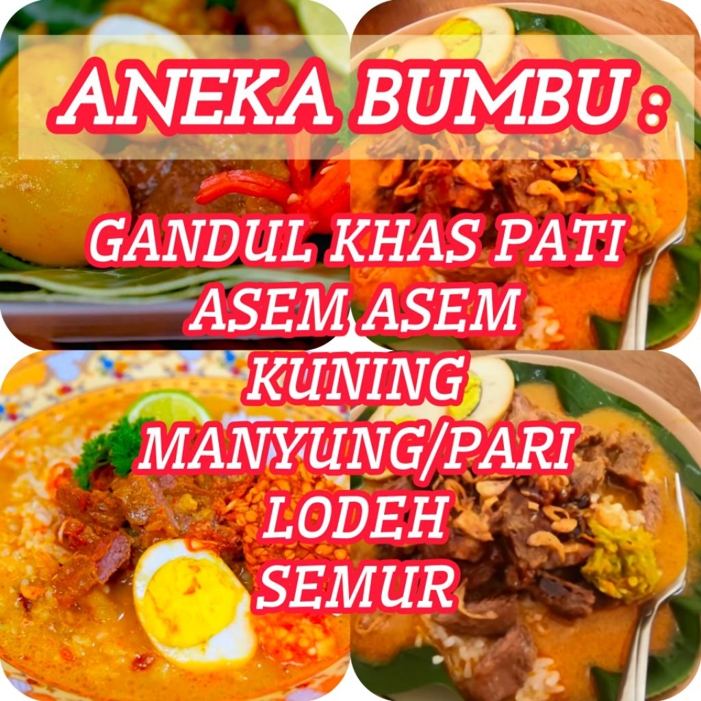 

bumbu gandul bumbu semur bumbu kuning bumbu lodeh khas pati juwana