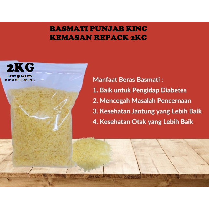 

Beras Basmati Punjab King Kemasan Repack 2kg King Of Punjab