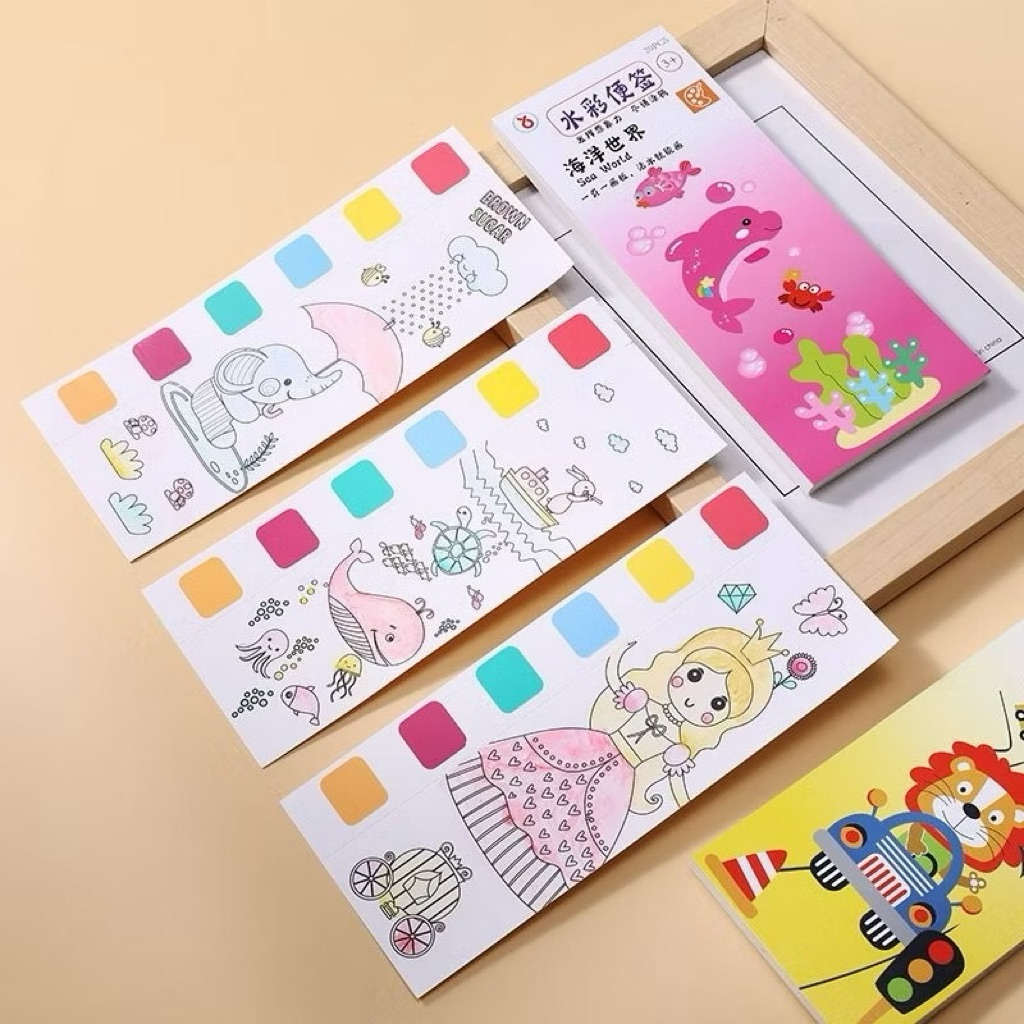 

Buku Gambar Lukis Anak isi 12 dan 20 lembar gratis kuas / water painting book with watercolor inside / buku mewarnai / buku menggambar / buku gambar / cat air anak / cat lukis anak