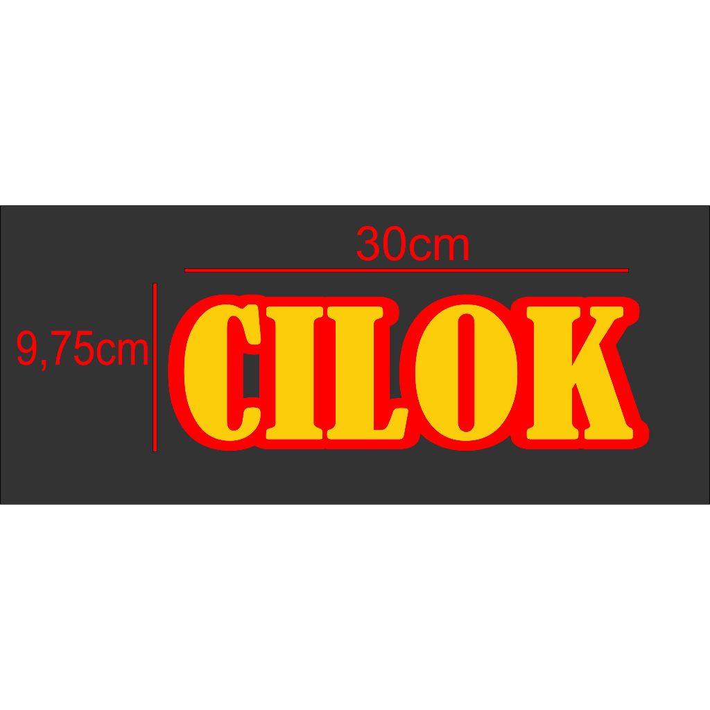 

cutting sticker tulisan cilok