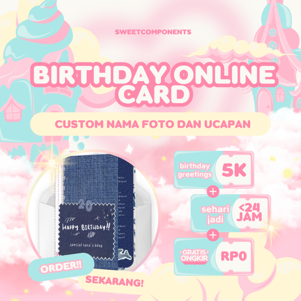 Kartu Ucapan Ulang Tahun Digital – Custom Nama & Foto