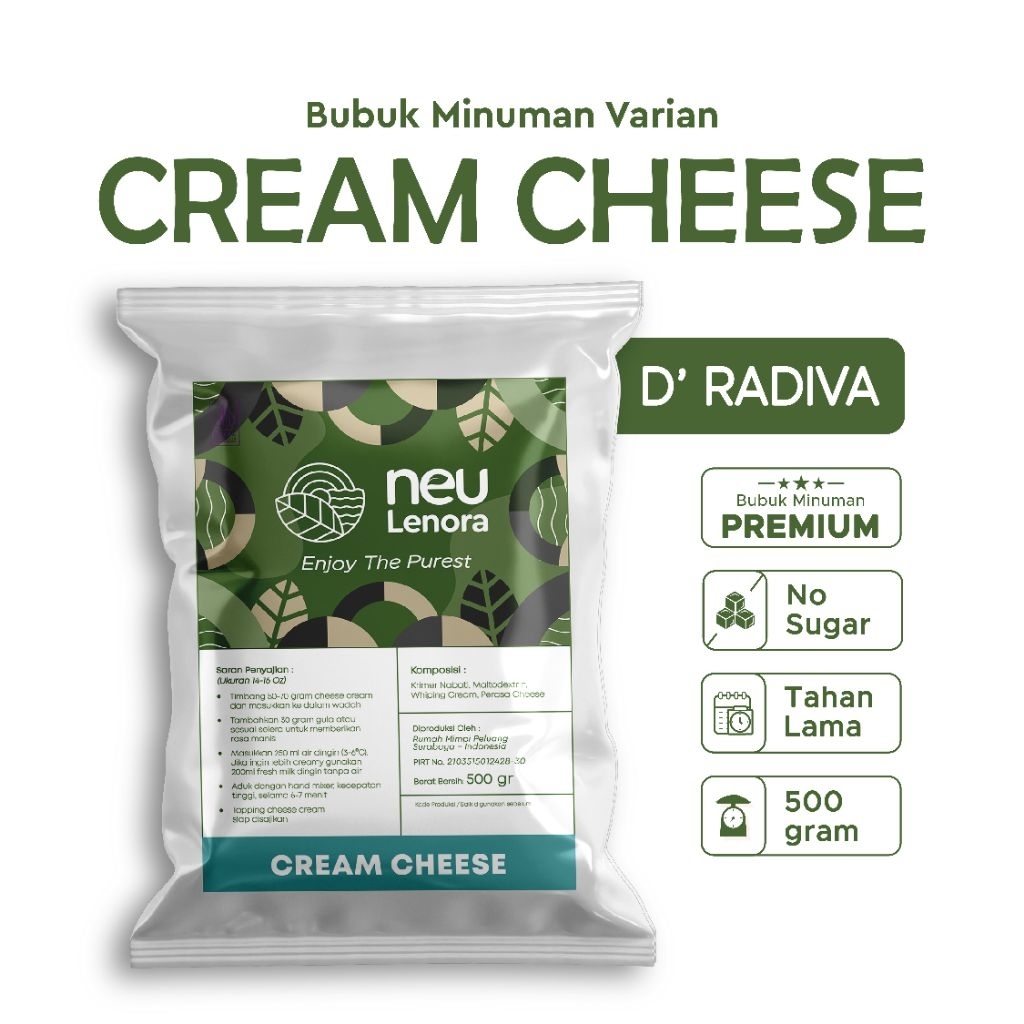 

Topping Bubuk Minuman CHEESE CREAM Neulenora 500gram - Premium Plain