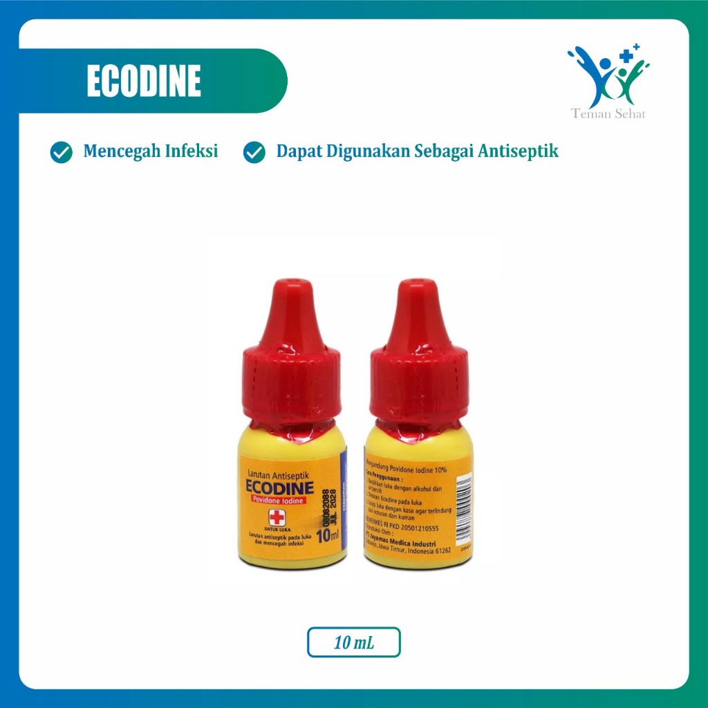 Ecodine 10ml Povidone Iodine 10ml Antiseptik Povidon Iodin 10ml Povidone Iodine Onemed 10ml