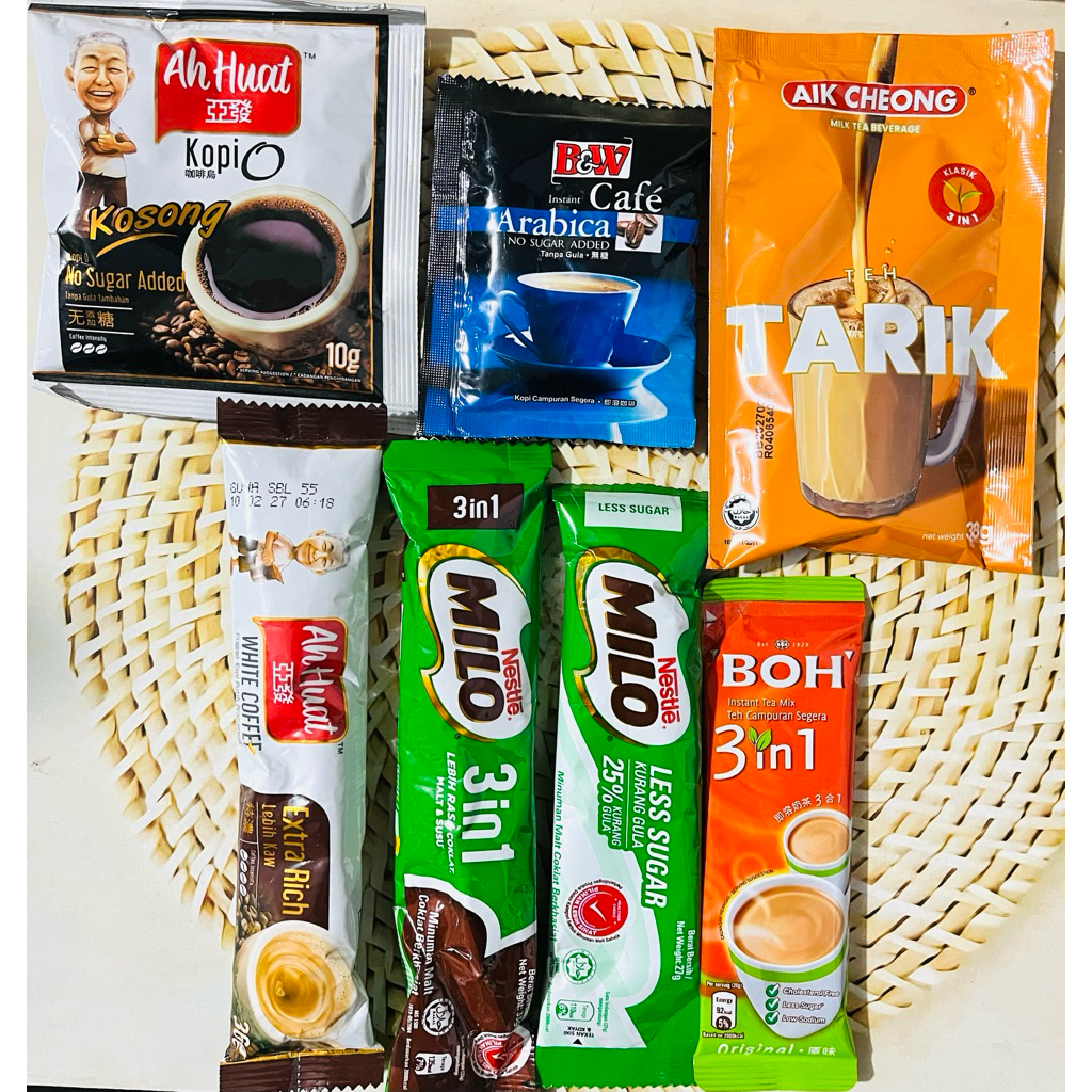 

Serba-Serbi Sachet/Teh Tarik Aik Cheong/Kopi O/Ovaltine