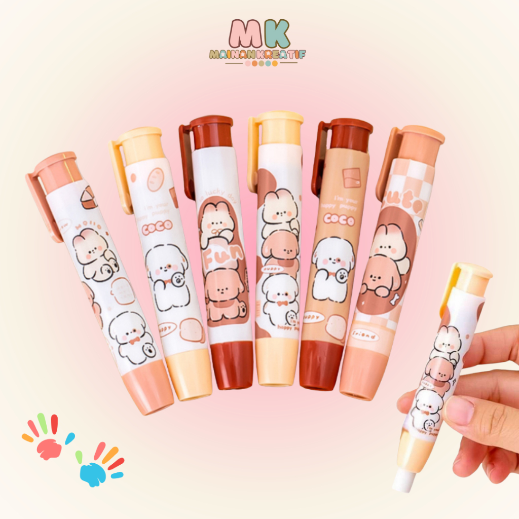 

MK627 Penghapus Pensil Mekanik Motif Karakter Lucu / Mechanical Eraser / Penghapus Bentuk Lipstick / Penghapus Cetek