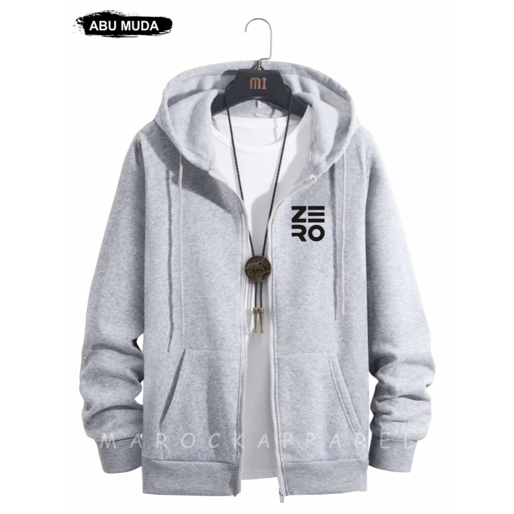 Hoodie Zipper Zero - Hoodie Distro Pria Zipper Pria Bahan Cotton Fleece