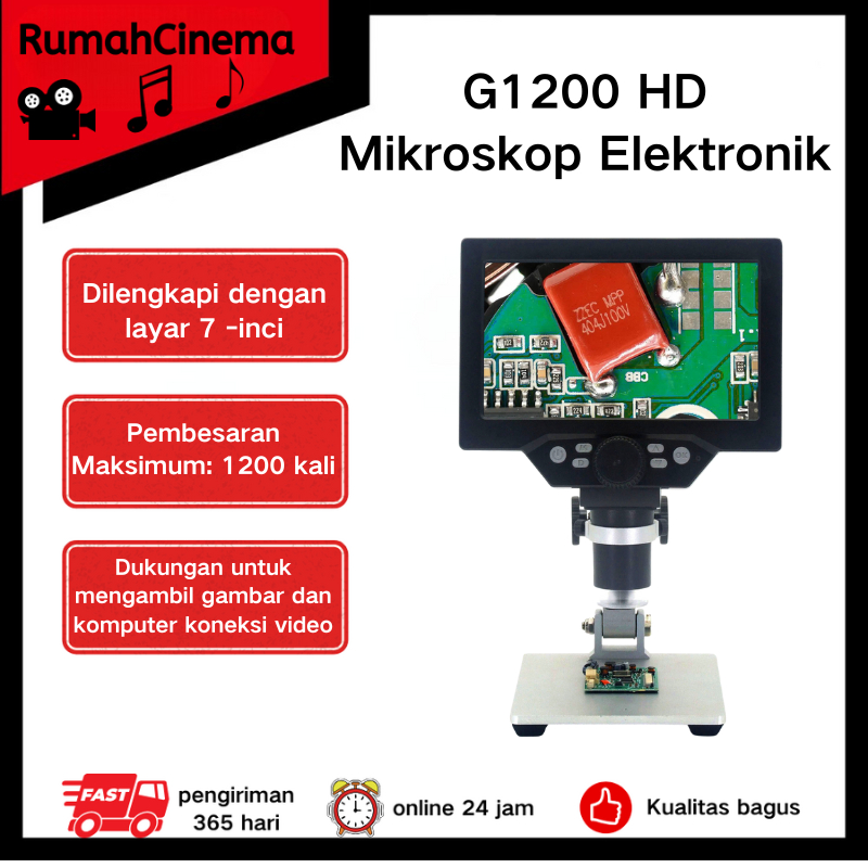 [RumahCinema] Mikroskop Digital mesin servis hp G1200 kaca pembesar Mikroskop Digital Elektronik