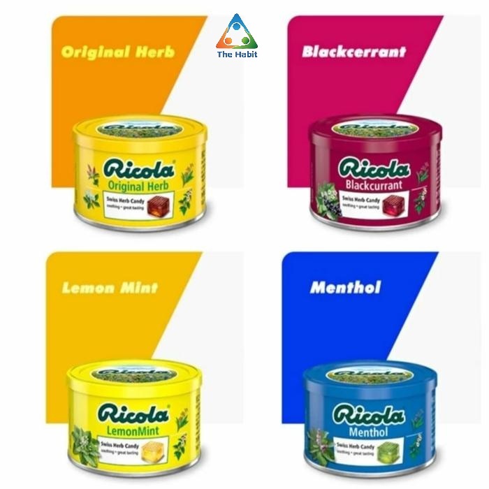 

( The Habit) Ricola Sugar Free Candy Kaleng 100gr 40gr- Blackcurrant